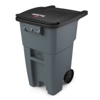 Roll-Out Containers/Trash Cart (50 Gallon, Gray)