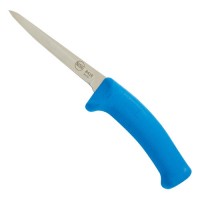 4-1/2 Inch Boning Knife with and Blue Soft Grip Handle