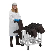 New Age Industrial 6-Pair Aluminum Mobile Boot Drying Rack