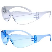 Workhorse safety glasses are available in clear or blue.